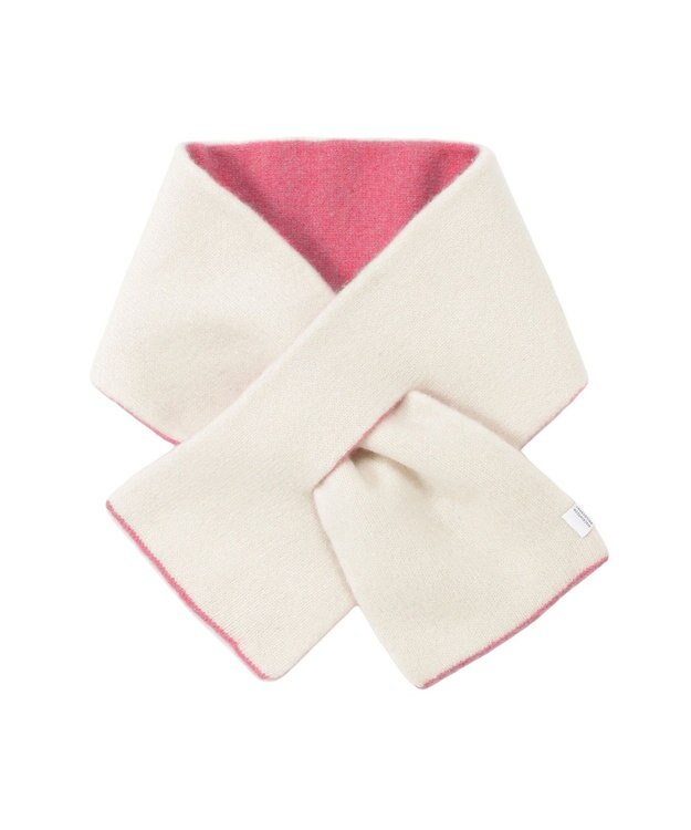 MOONBAT MACKINTOSH PHILOSOPHY(マッキントッシュ フィロソフィー）【ギフトBOX付】ウール100％ リバーシブル ニット マフラー ユニセックス 日本製 ピンク