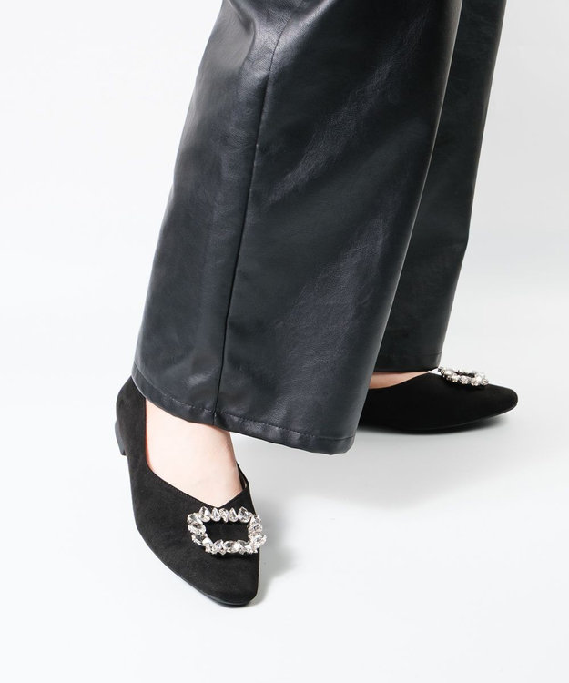 BONTRE 【MIONOTIS/ミオノティス】ビジューバックルパンプス/717B ブラック