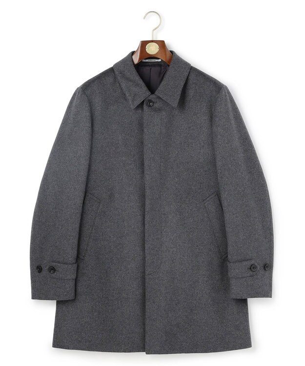 J.PRESS MEN ウールとカシミヤの品格素材【定番】ウールカシミヤビーバー ドレスショートコート_25年モデル ライトグレー系