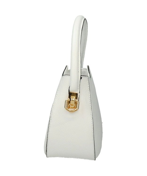 INTER-CHAUSSURES 【ANDREA CARDONE】ウェーブカットレザーハンドバッグ ホワイト