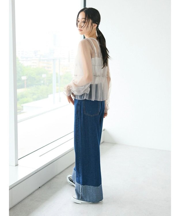 CRAFT STANDARD BOUTIQUE チュール２ｗａｙカーディガン Gray