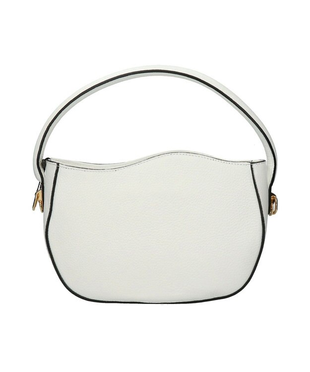 INTER-CHAUSSURES 【ANDREA CARDONE】ウェーブカットレザーハンドバッグ ホワイト