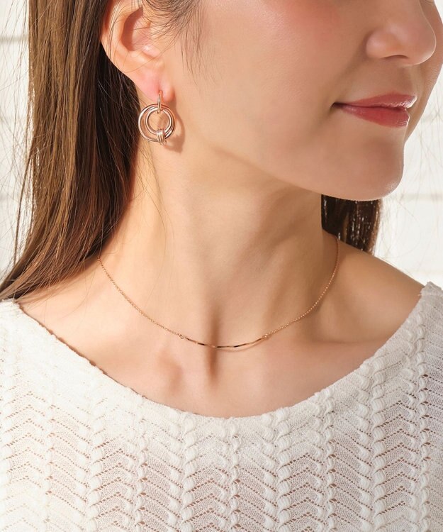 Phoebe ツイストラインネックレス　ローズゴールド ローズゴールド