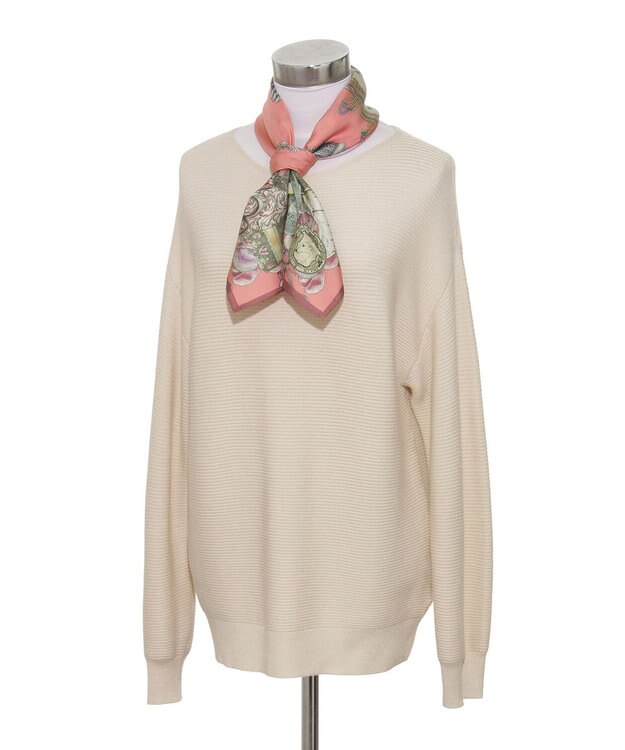 MOONBAT SWASH LONDON(スウォッシュロンドン） シルクツイルスカーフ THINK OF ME 68×68cm 日本製 ピンク