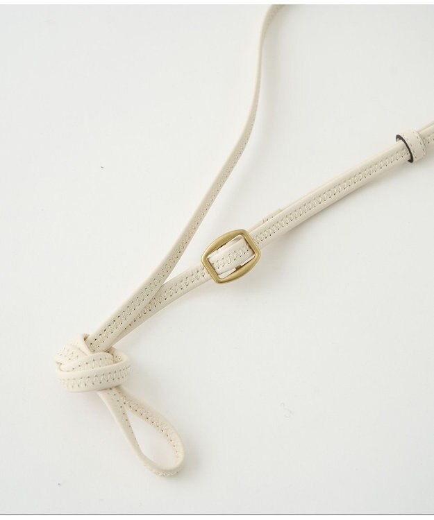 MIYABIYA 南蛮七宝 ソフトレザー ダブルポシェット アイボリー