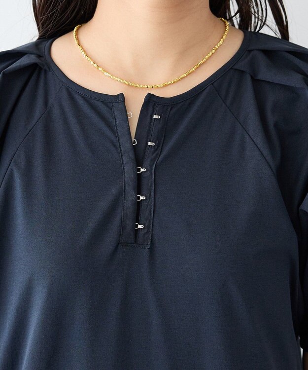 CRAFT STANDARD BOUTIQUE ポーチ付きバルーンスリーブワンピース Black