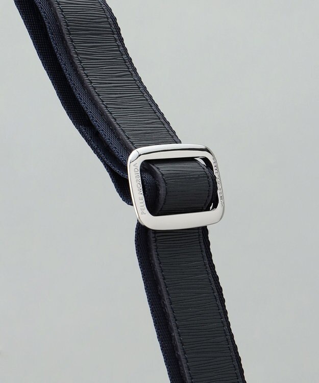 GOTAIRIKU 日本製【PELLE MORBIDA】型押しレザー ブリーフバッグ ネイビー系