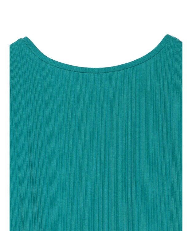 Green Parks 前後２ｗａｙリブ５分袖プルオーバー Black