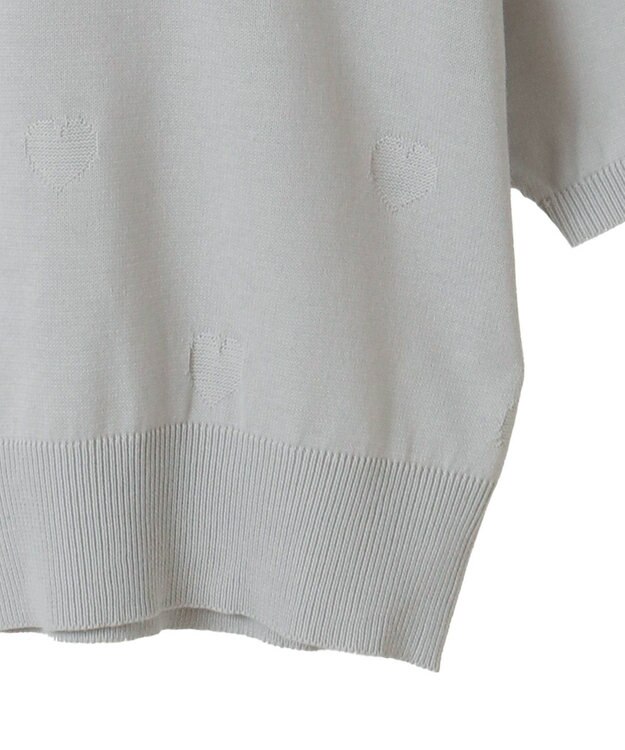 Green Parks ・ｓｗｉｎｇ　ｂｙ　ハート柄クルーニット Black