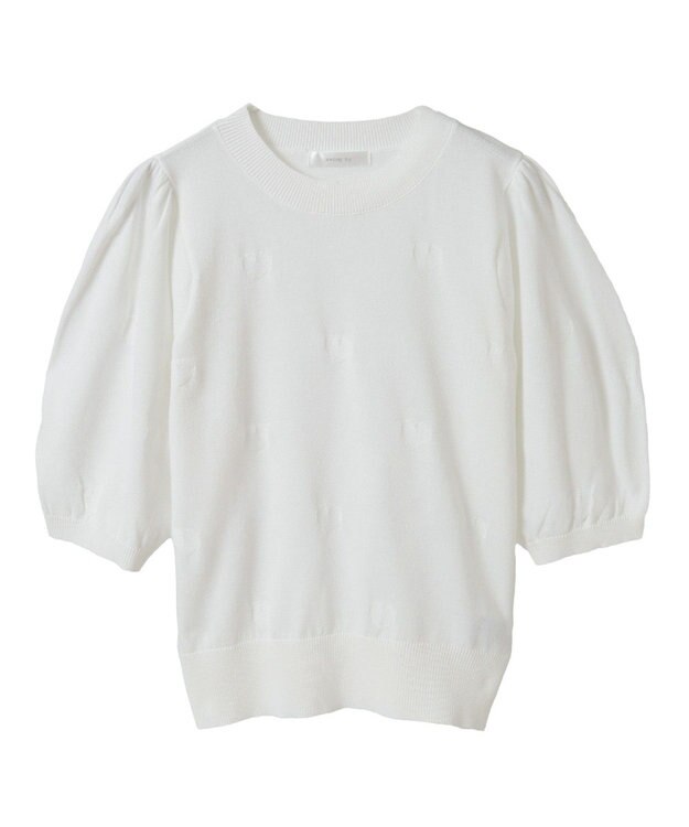 Green Parks ・ｓｗｉｎｇ　ｂｙ　ハート柄クルーニット Black