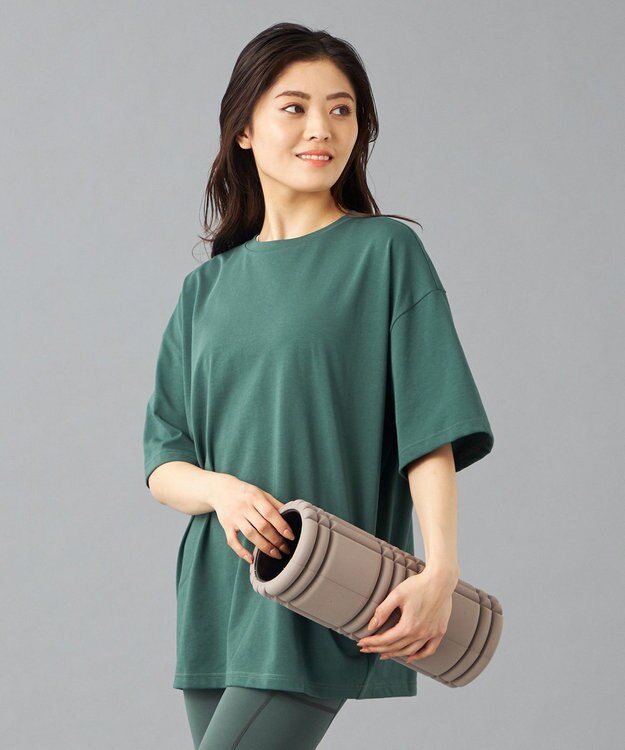 Chacott HandsomeCotton オーバーTシャツ ボトルグリーン