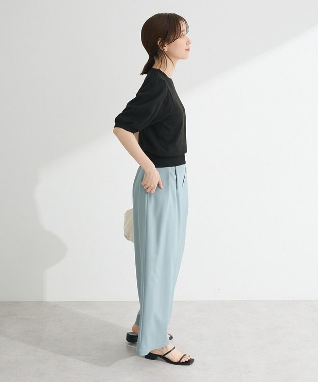 Green Parks ・ｓｗｉｎｇ　ｂｙ　ハート柄クルーニット Black