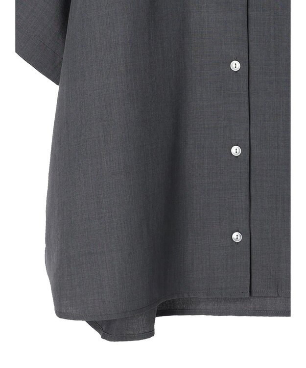 Green Parks 速乾開襟シャツ Charcoal Gray