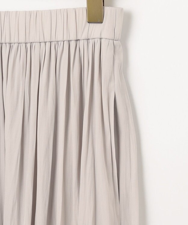 組曲 【新色追加・ウエスト調整可】ギャザーライトデシン パンツ ベージュ系