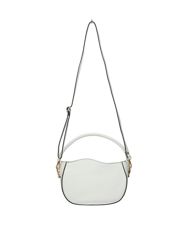 INTER-CHAUSSURES 【ANDREA CARDONE】ウェーブカットレザーハンドバッグ ホワイト