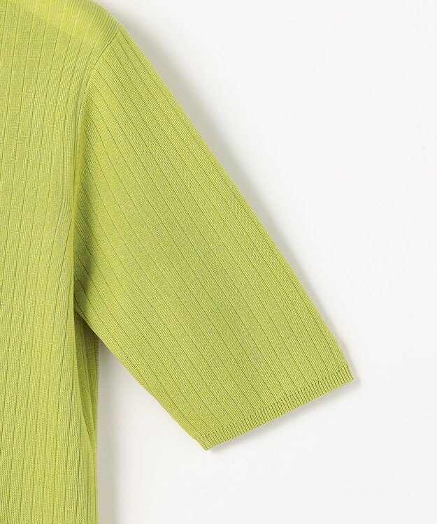 自由区 L 【アンサンブル対応】シアーシルクミックスニット プルオーバー ライトグリーン