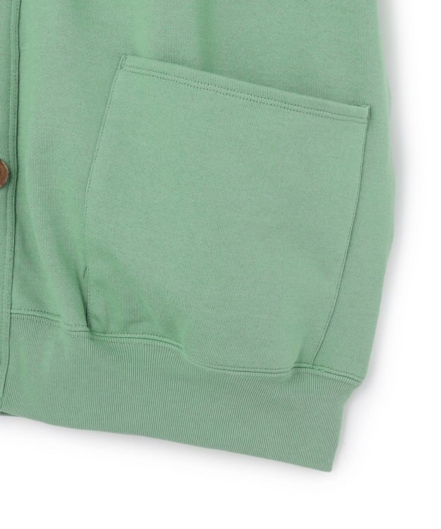 J.PRESS YORK STREET 【UNISEX】裏毛スウェット カーディガン ライトグリーン系