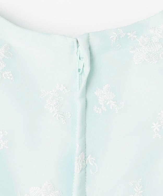 ANY KIDS 総刺繍 花柄ワンピース ミント