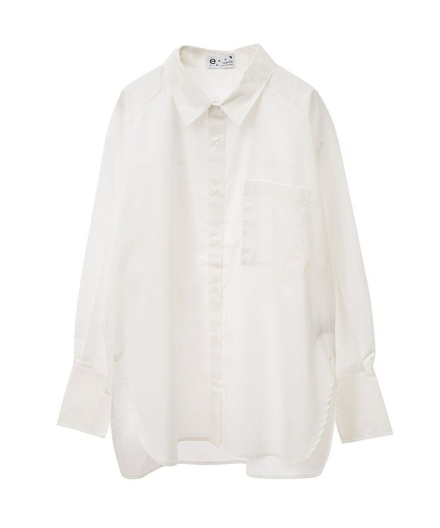 earth music&ecology ２ｗａｙマントスリーブシャツ Off White
