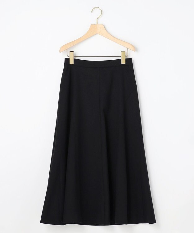 組曲 ツイル起毛フレア スカート ブラック系
