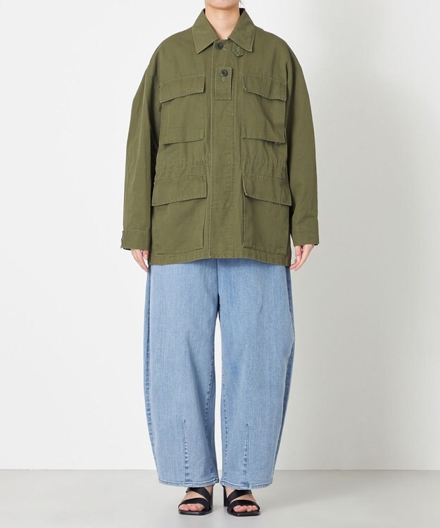 NAVE 【ReNAVE・セットアップ可/洗える】コットンリネンカルゼ ジャケット カーキ系