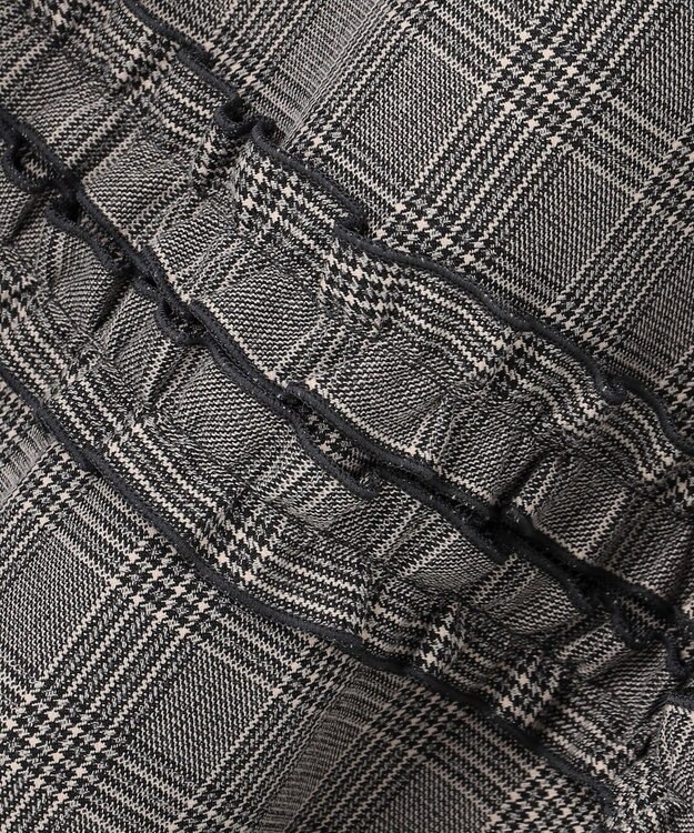 Feroux フレアギャザーチェック スカート ホワイト系2