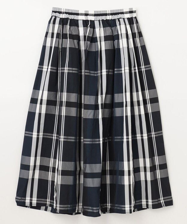 ANY 【洗濯機可能・ウエストゴム】ビックチェックスカート ネイビーベース