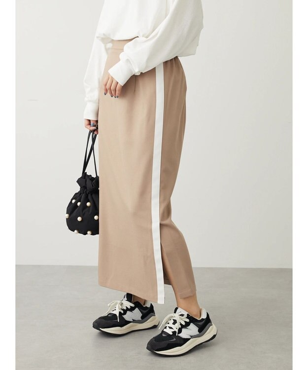 Green Parks ・ＥＬＥＮＣＡＲＥ　ＤＵＥ　サイドラインナロースカート Beige