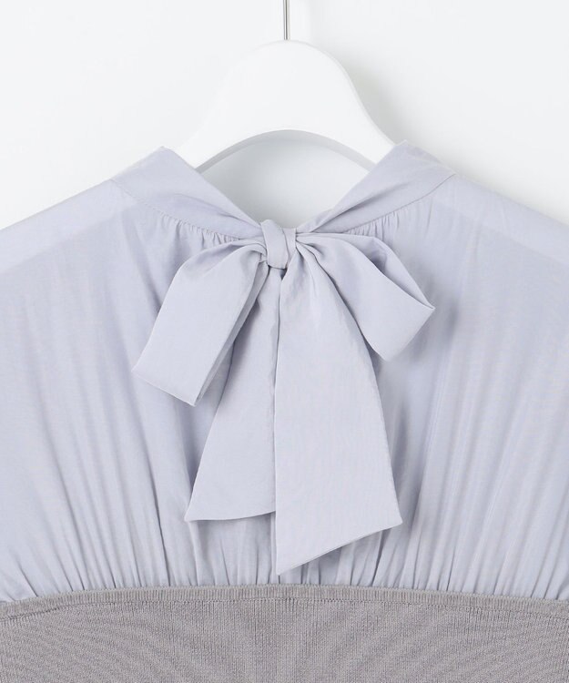 Feroux 【洗える】ビスチェドッキングニット プルオーバー スカイブルー系