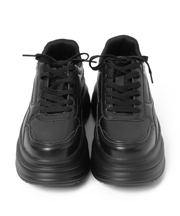 WEGO 厚底ラインスニーカー ブラック