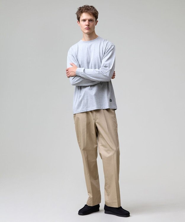 J.PRESS MEN 【J.PRESS ORIGINALS】【UNISEX】Cotton Jersey Small Logo Long Sleeve T-shirt ライトグレー系