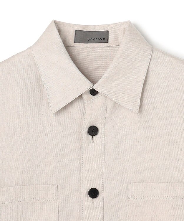 uncrave リヨセルライトリネン BIGシャツ フラックス