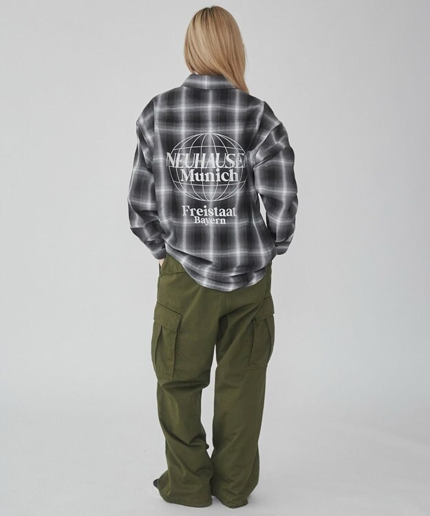 WEGO 【ユニセックス着用ITEM】グラフィックオンブレチェックシャツ（LS） 柄3