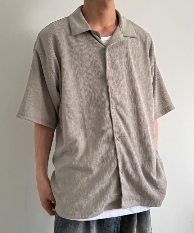 WEGO アンサンブルサッカーシャツ(SS) グレー