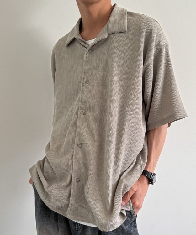 WEGO アンサンブルサッカーシャツ(SS) グレー