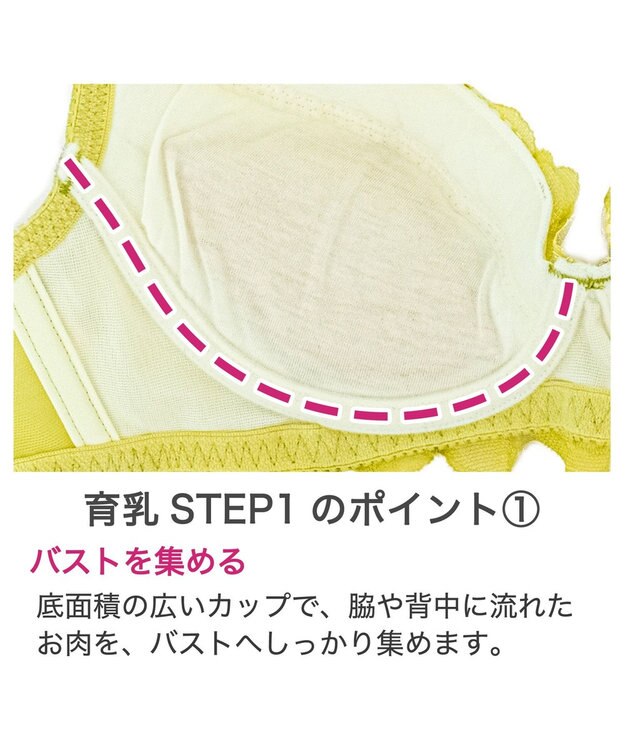 BRADELIS New York 【BRADELIS New York / 育乳補整ブラ・STEP1 集める】ジャスミンステップ1ブラ24A1 ライム