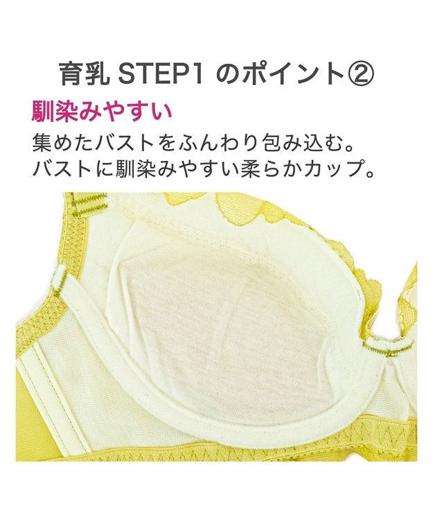 BRADELIS New York 【BRADELIS New York / 育乳補整ブラ・STEP1 集める】ジャスミンステップ1ブラ24A1 ライム