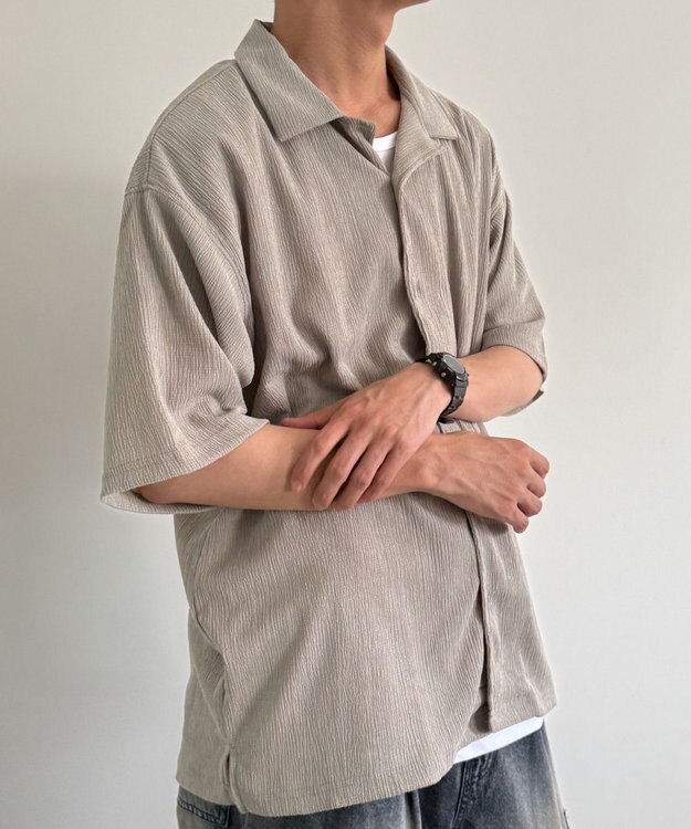 WEGO アンサンブルサッカーシャツ(SS) グレー