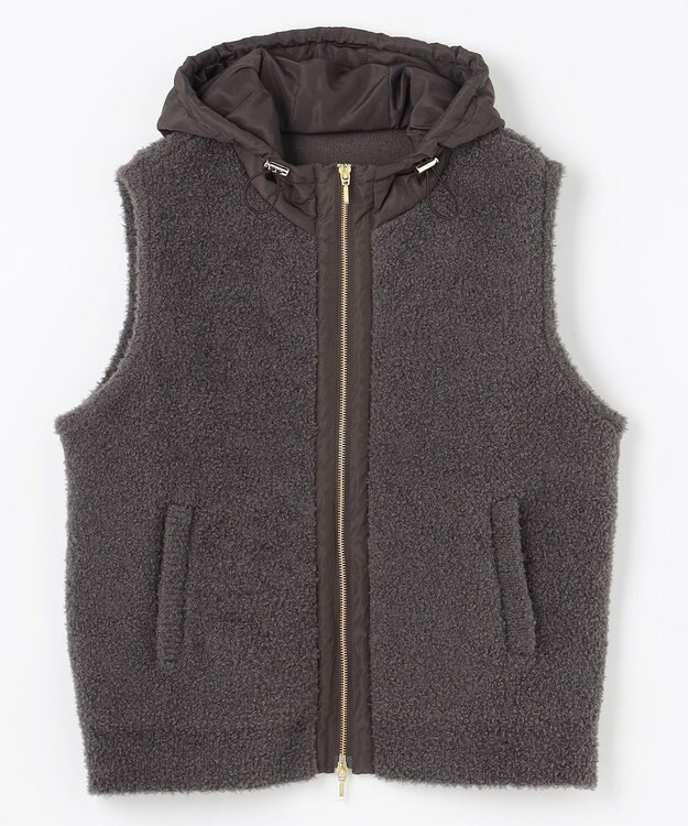 ANY L 【手洗い可】キルトコンビベスト スレート