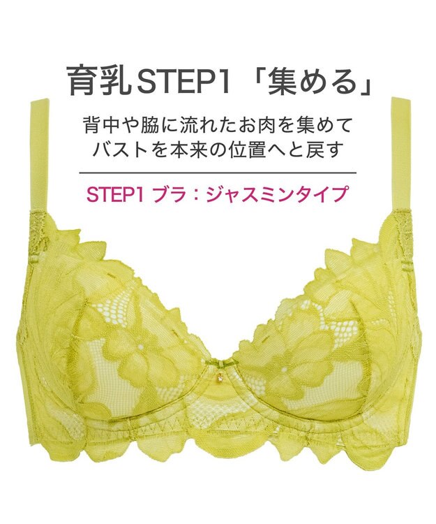 BRADELIS New York 【BRADELIS New York / 育乳補整ブラ・STEP1 集める】ジャスミンステップ1ブラ24A1 ライム