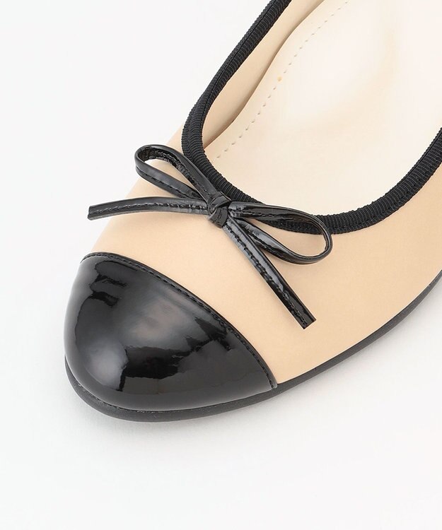 TOCCA 【大人百花掲載・晴雨兼用・抗菌防臭・防水】RIBBON BALLET RAINPUMPS バレエ レインパンプス ベージュ系