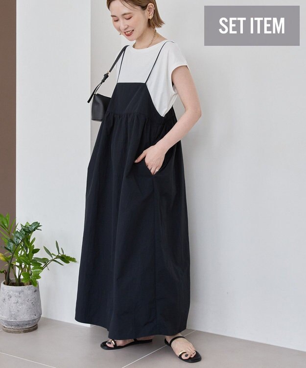 AMERICAN HOLIC 【2点SET】Tシャツ+キャミワンピース Black