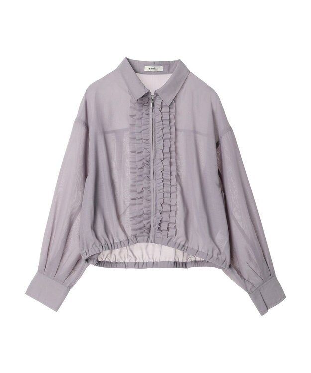 earth music&ecology フリルシャツ Lavender