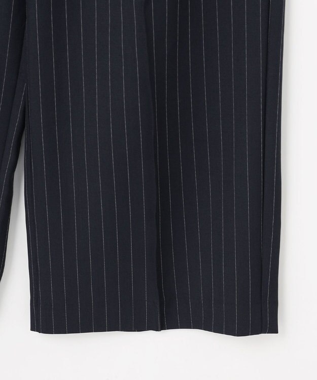 ANY 【6サイズ展開/ウエストゴム】イージーワイドパンツ ネイビーストライプ