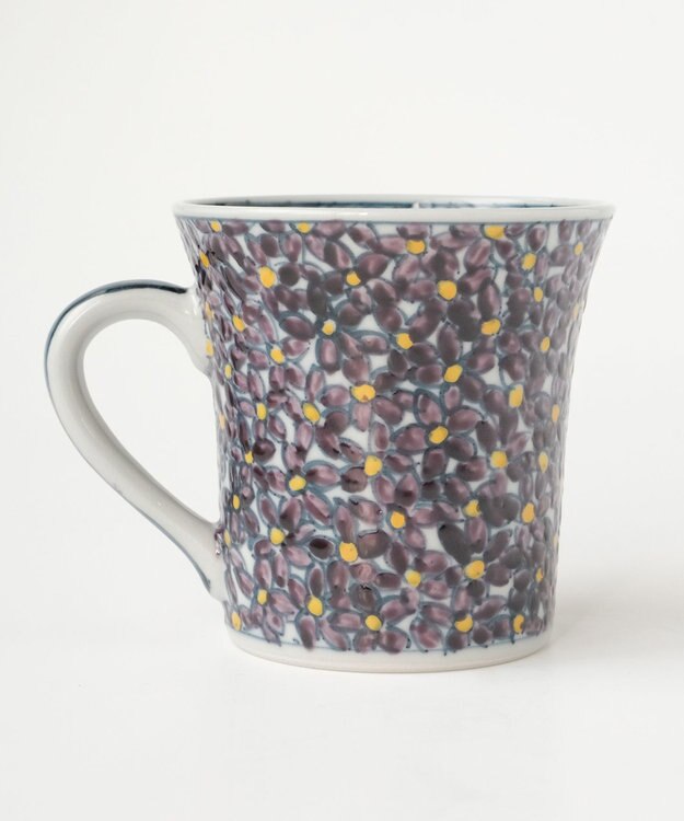 たち吉 【たち吉】山水菫文 マグ 京焼・清水焼 ホワイト系その他