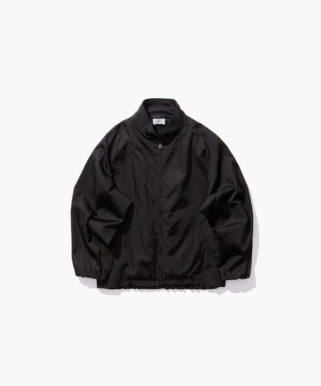 ATON NYLON TWILL | オーバーサイズハリントンジャケット BLACK