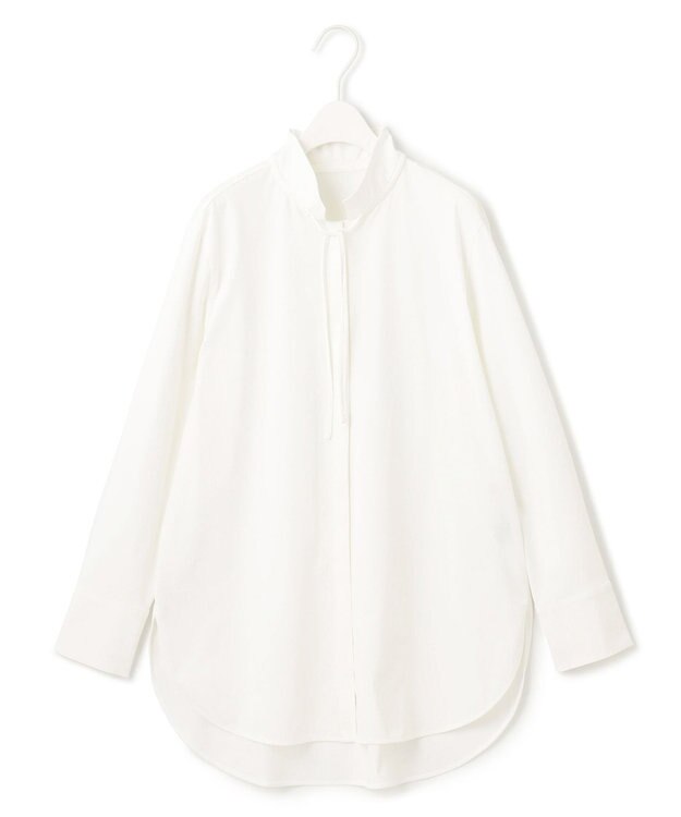 ICB 【洗える】ブラウスライクジャージー ボウタイデザインカットソー オフホワイト系