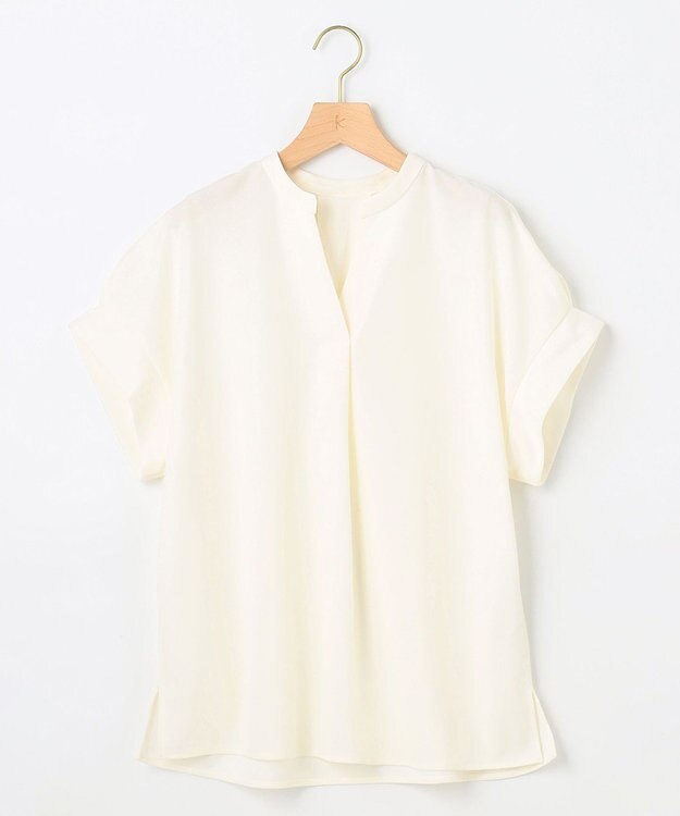 組曲 【WEB限定】ライトジョーゼットスキッパー ブラウス アイボリー系