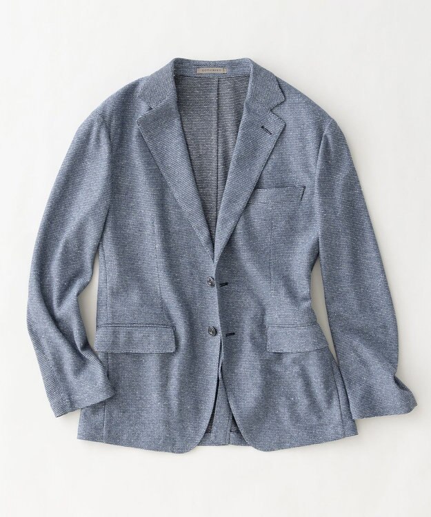 GOTAIRIKU 2年連続売上NO1【吸水速乾/ウォッシャブル/ストレッチ】ノルマンディーリネン カーディガンジャケット(25年モデル) サックスブルー