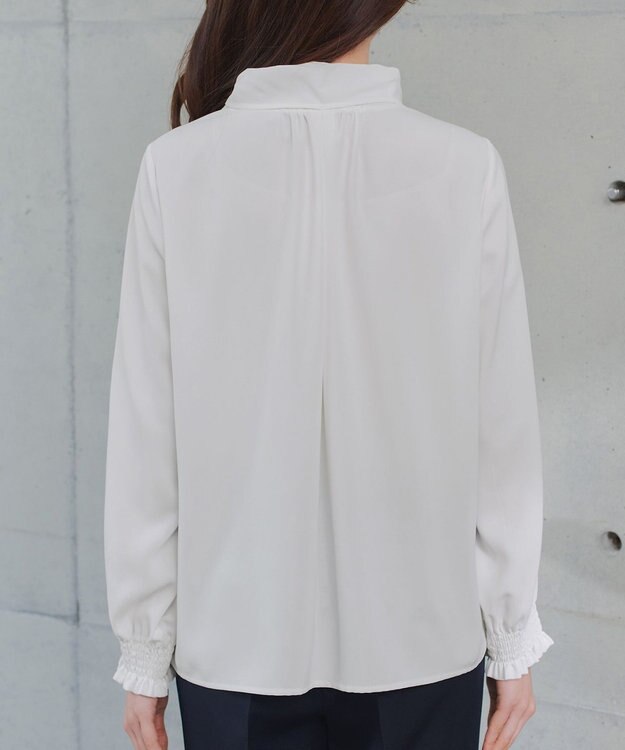 Tiaclasse 【ブラウス&ベスト&パンツ3点セット】リボンタイブラウス＋ベスト付き 3点セットアップ ネイビー